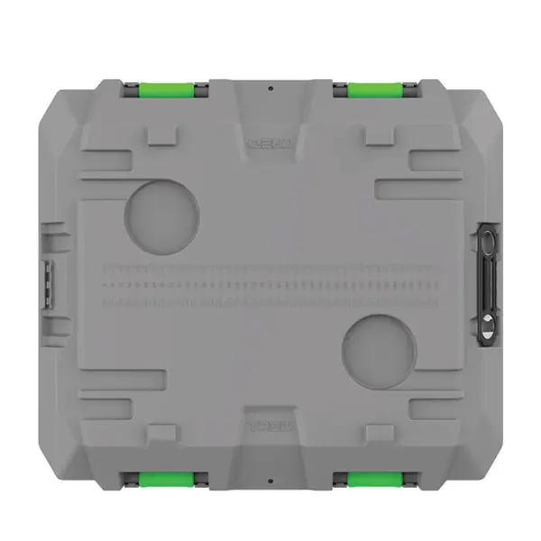 TRED | 50-40 STORAGE BOX 25L SHALLOW - GREY W/ GREEN