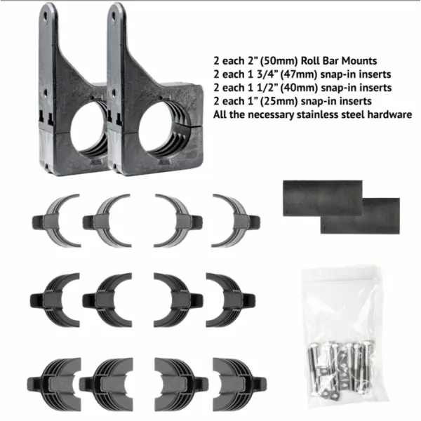 QUICK FIST | ROLL BAR TOOL MOUNT PAIR - FITS BAR 1"/1.5"/1.75"/2" FOR ORIGINAL/MINI/SUPER/3" CLAMPS