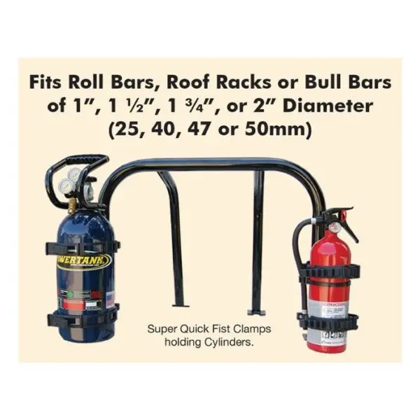 QUICK FIST | ROLL BAR TOOL MOUNT PAIR - FITS BAR 1"/1.5"/1.75"/2" FOR ORIGINAL/MINI/SUPER/3" CLAMPS