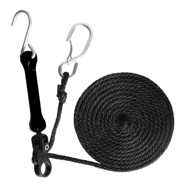 PERFECT BUNGEE | 2 PACK 12' ROPE LOCK TIE DOWN W/ BUNGEE - BLACK1