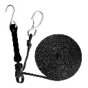 PERFECT BUNGEE | 2 PACK 12' ROPE LOCK TIE DOWN W/ BUNGEE - BLACK1