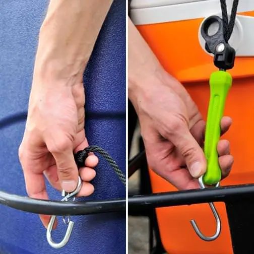 PERFECT BUNGEE | 2 PACK 12' ROPE LOCK TIE DOWN W/ BUNGEE - BLACK 4