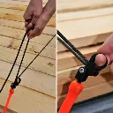 PERFECT BUNGEE | 2 PACK 12' ROPE LOCK TIE DOWN W/ BUNGEE - BLACK 5