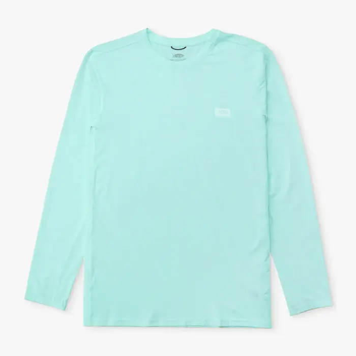 AFTCO Air-O Mesh LS Sun Protection Shirt - Shoreline Blue Heather 1.webp