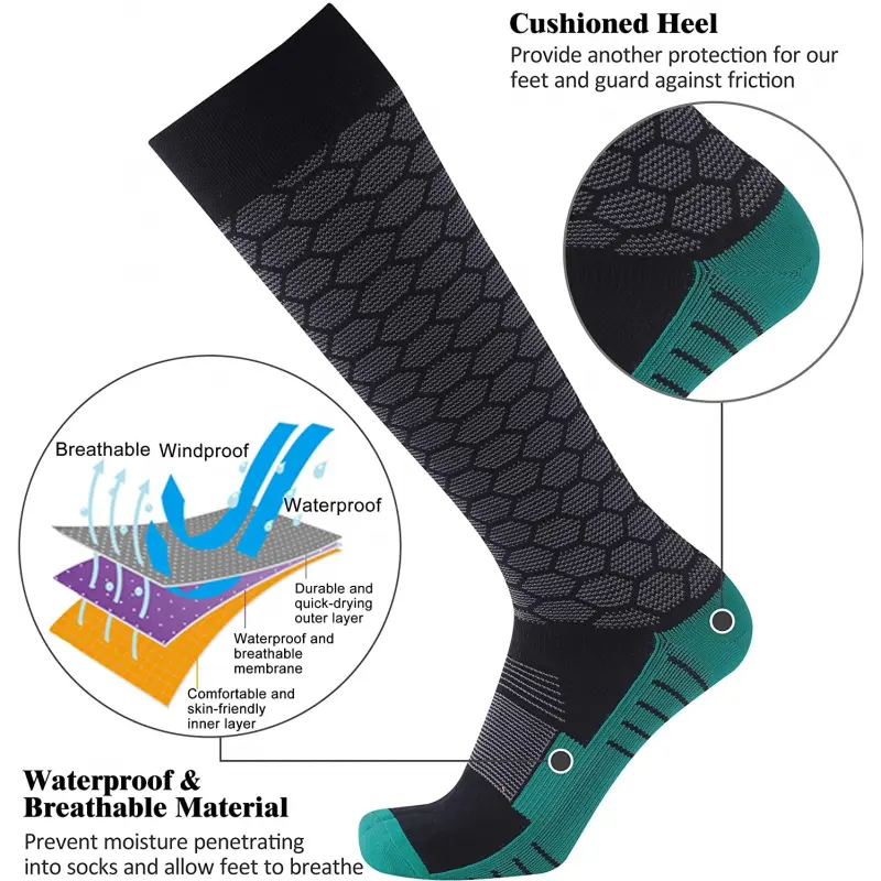 RANDY SUN Waterproof Breathable Socks Knee - High