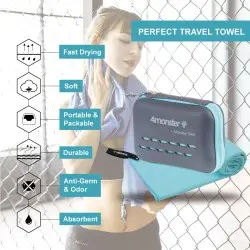 EVA Antibacterial Microfiber Travel Towel - size S 40x80 cm 3.webp
