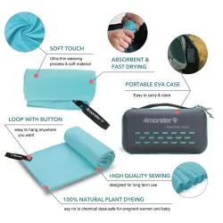 EVA Antibacterial Microfiber Travel Towel - size S 40x80 cm 2.webp