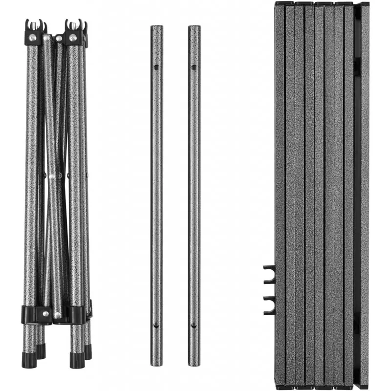 FUNDANGO ALUMINUM FOLDING TABLE M 54X51X49.5CM - BLACK/GREY 4