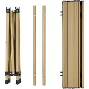 FUNDANGO Aluminum Folding Table M 54x51x49.5cm - KHAKI 4