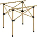 FUNDANGO Aluminum Folding Table M 54x51x49.5cm - KHAKI 3