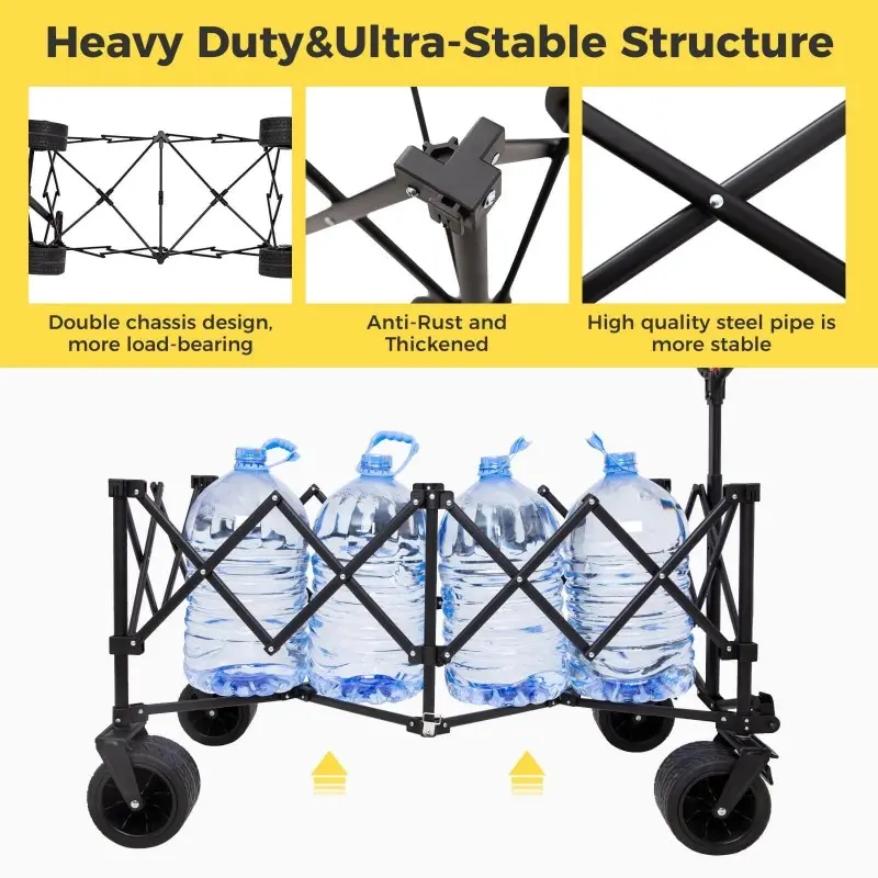 FUNDANGO Folding Wagon 180L Dual Chassis Camping Wagon 9C2450 3