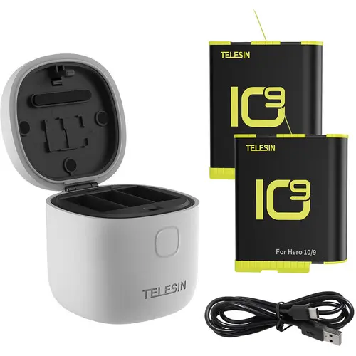 TELESIN All in 1 Charger + 2 Batteries for GoPro 9/10/11