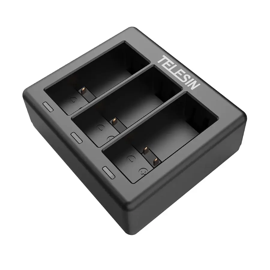 TELESIN 3 Slots Charger with 2 Batteries for GoPro 91011 3
