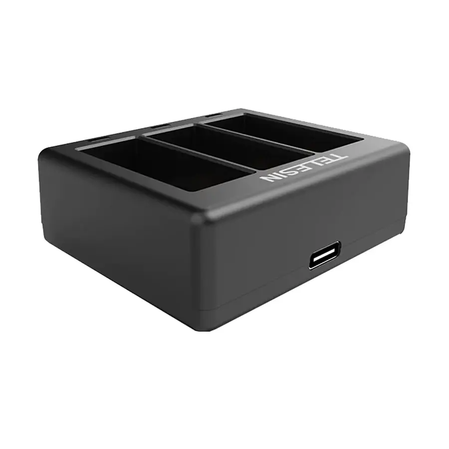 TELESIN 3 Slots Charger with 2 Batteries for GoPro 91011 2