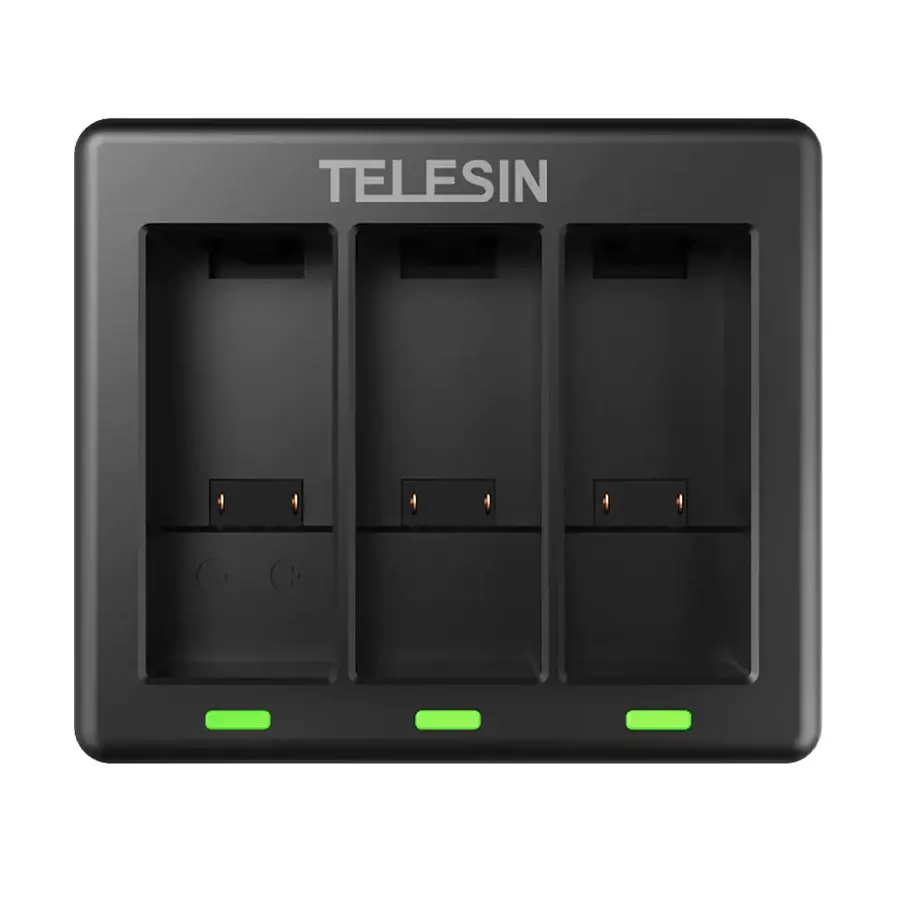 TELESIN 3 Slots Charger with 2 Batteries for GoPro 91011 1