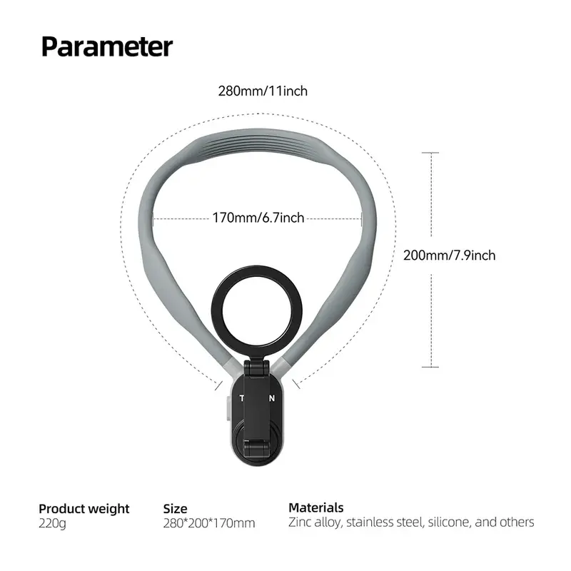 TELESIN Magnetic Neck Mount For Phones 5