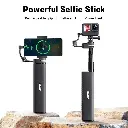 TELESIN 10000mAh Rechargeable Selfie Stick for Action Cameras