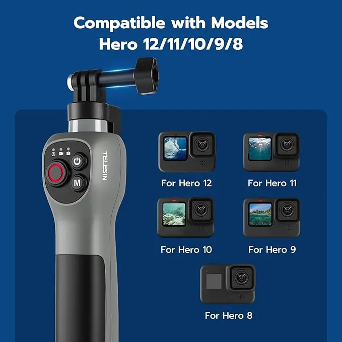 TELESIN Underwater Remote Control Selfie Stick 2