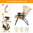 KingCamp DAPHEN C20 Adjustable High Back Camping Chairs KC2217 - KHAKI 4