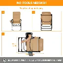 KingCamp DAPHEN C20 Adjustable High Back Camping Chairs KC2217 - KHAKI 5