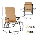 KingCamp DAPHEN C20 Adjustable High Back Camping Chairs KC2217 - KHAKI 3