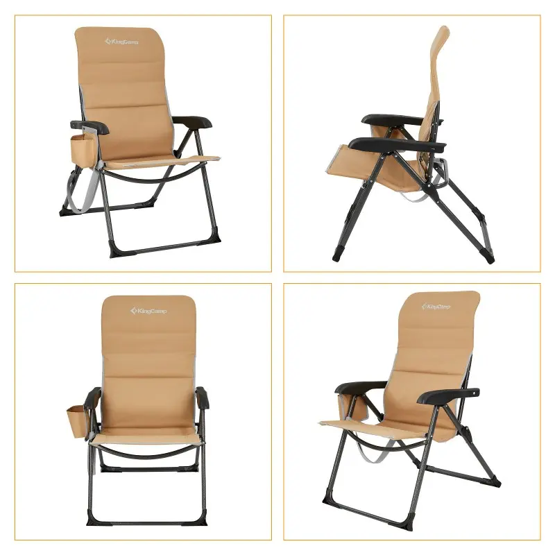KingCamp DAPHEN C20 Adjustable High Back Camping Chairs KC2217 - KHAKI 2