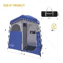 KingCamp Double Room Camping Shower Tent - BLUE/GREY KT2003 3