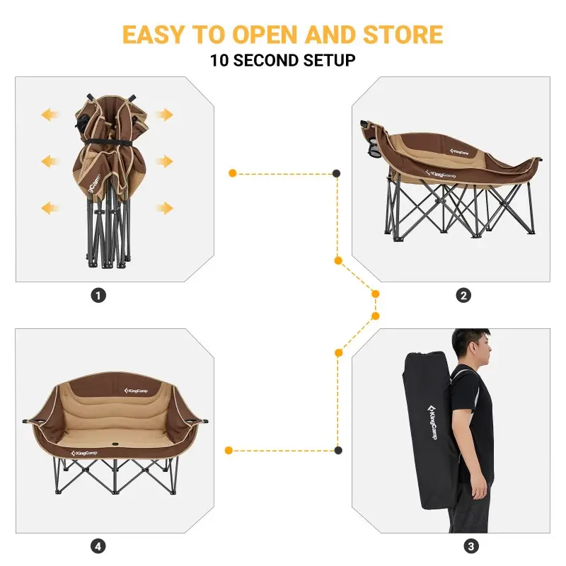 kingcamp-double-seat-chair-khakicoffee-kc2219  3