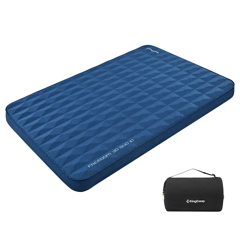 KingCamp DOUBLE Thick 3D Self-Inflating Camping Pad Navy KM2102 1