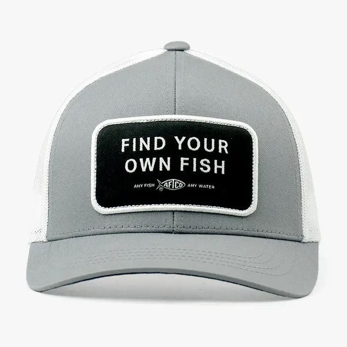 AFTCO Guide Sayings Trucker Hat - Steel 2.webp