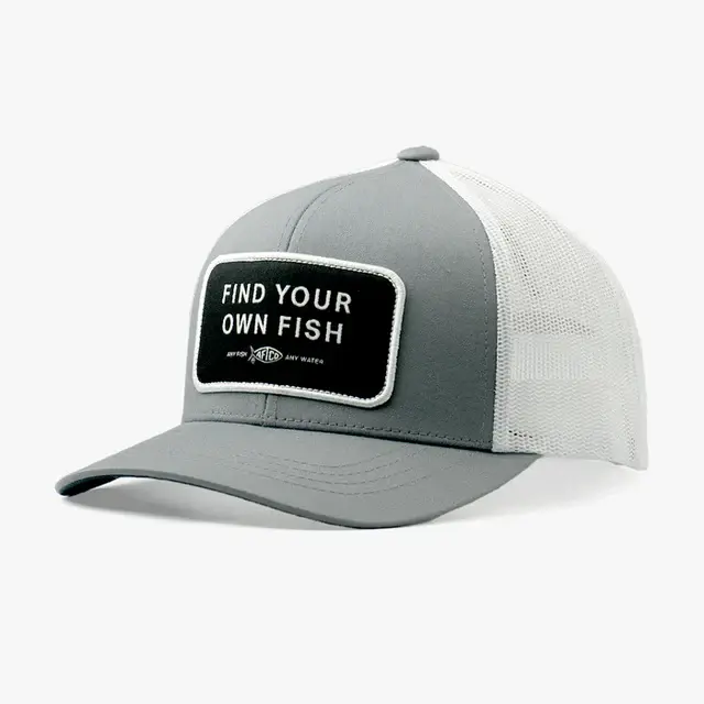 AFTCO Guide Sayings Trucker Hat - Steel 1.webp