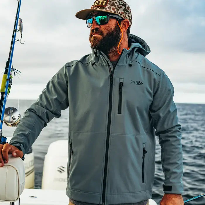 AFTCO Reaper Windproof ZIP UP Jacket - Charcoal 4.webp