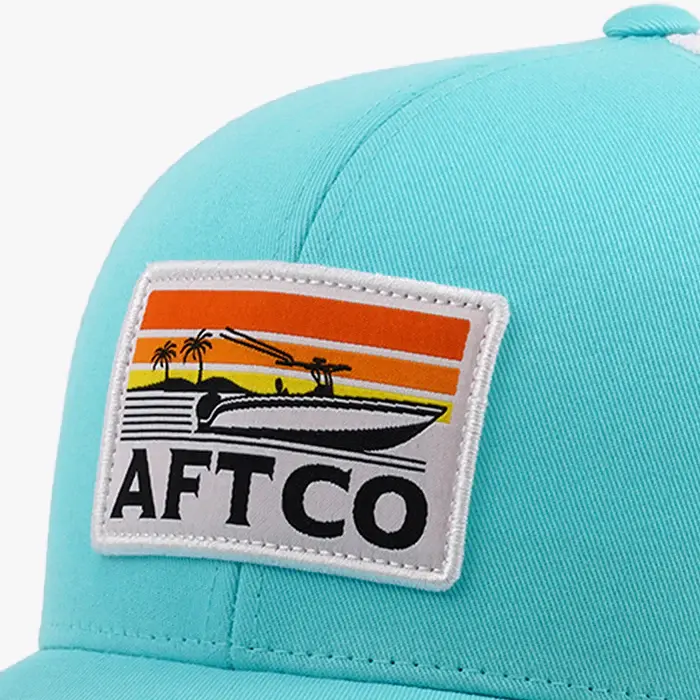 AFTCO Escape Trucker Hat - Aqua 3.webp