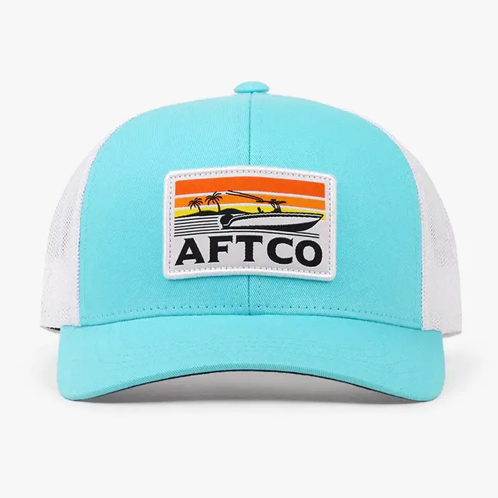 AFTCO Escape Trucker Hat - Aqua 2.webp