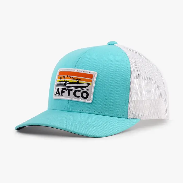AFTCO Escape Trucker Hat - Aqua 1.webp