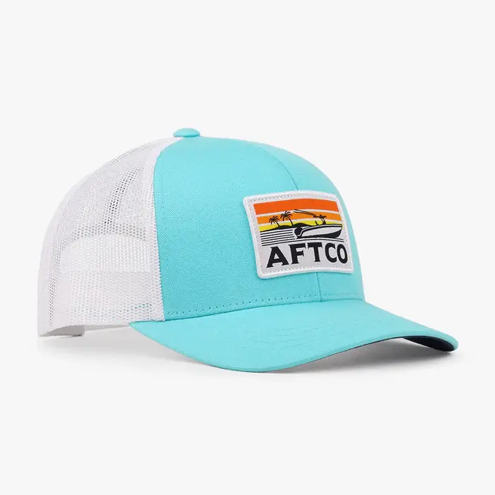 AFTCO Escape Trucker Hat - Aqua 4.webp