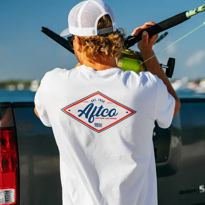 AFTCO Sherman SS T-Shirt - White 5.webp