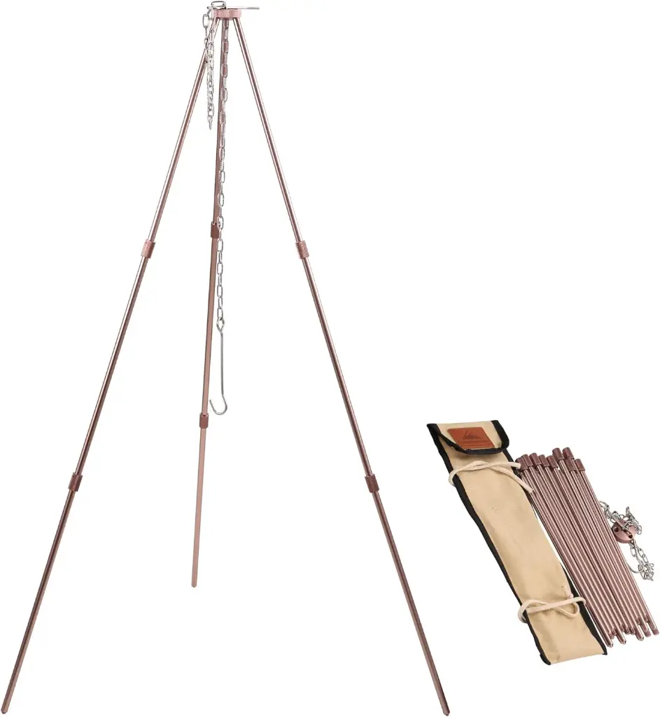 Campingmoon Fire Stand with Carrying Bag - Bronze 1.webp