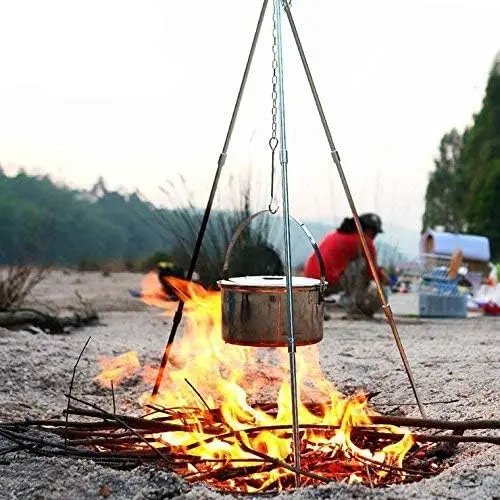 Campingmoon Fire Stand with Carrying Bag - Bronze 5.webp