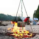 Campingmoon Fire Stand with Carrying Bag - Bronze 5.webp