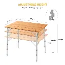 KingCamp BAMBOO FLODABLE TABLE 100X65 cm KC2016 5