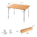 KingCamp BAMBOO FLODABLE TABLE 100X65 cm KC2016 3