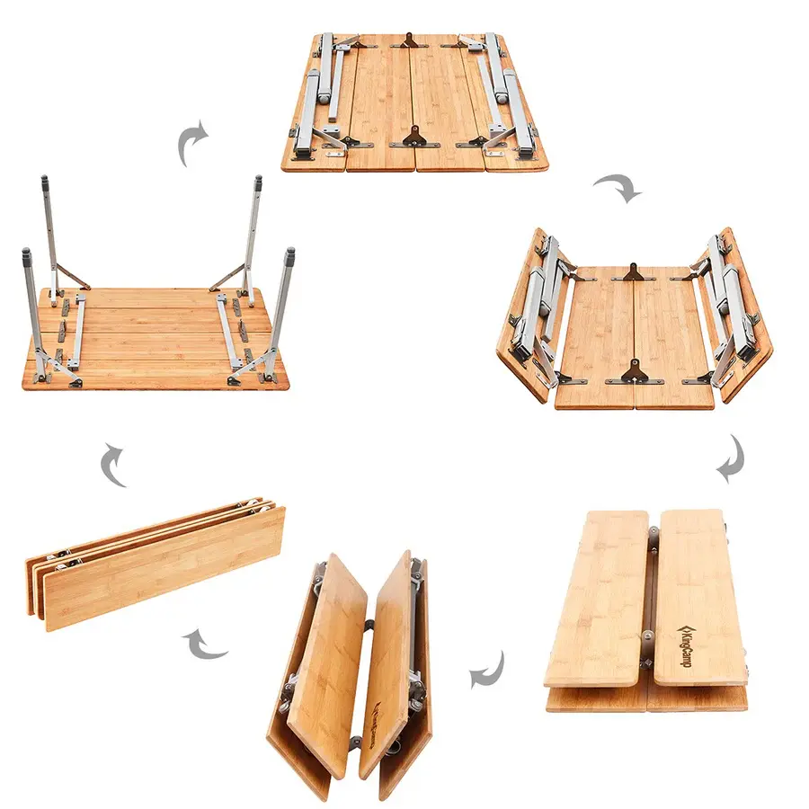KingCamp BAMBOO FLODABLE TABLE 65X50 cm KC2018 8