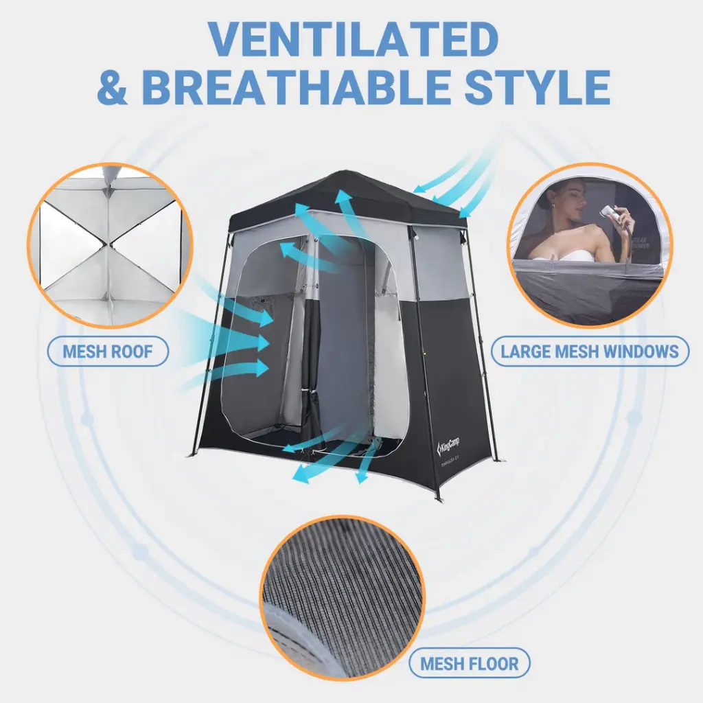 KingCamp Double Room Camping Shower Tent MARASUSA Q Ⅱ KT2417 3