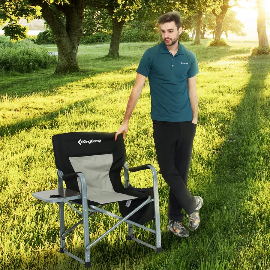 KingCamp Folding Chair with Cooler Bag and Side Table KC3977 7