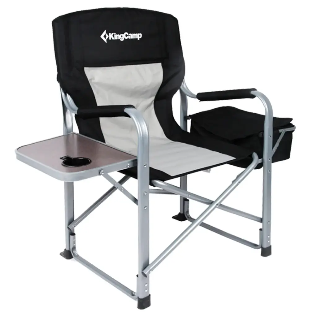 KingCamp HD FOLDING DIRECTOR CHAIR BLACKMEDIUMGREY KC1904 1