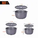 KingCamp Hard-Anodized Aluminum Cookware Set of 3 - Climber IIII KP3913 3