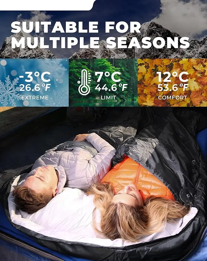 KingCamp OXYGEN 250D Sleeping Bag with Pillows KS3143 5