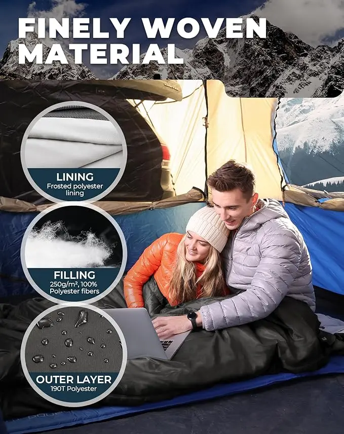 KingCamp OXYGEN 250D Sleeping Bag with Pillows KS3143  6