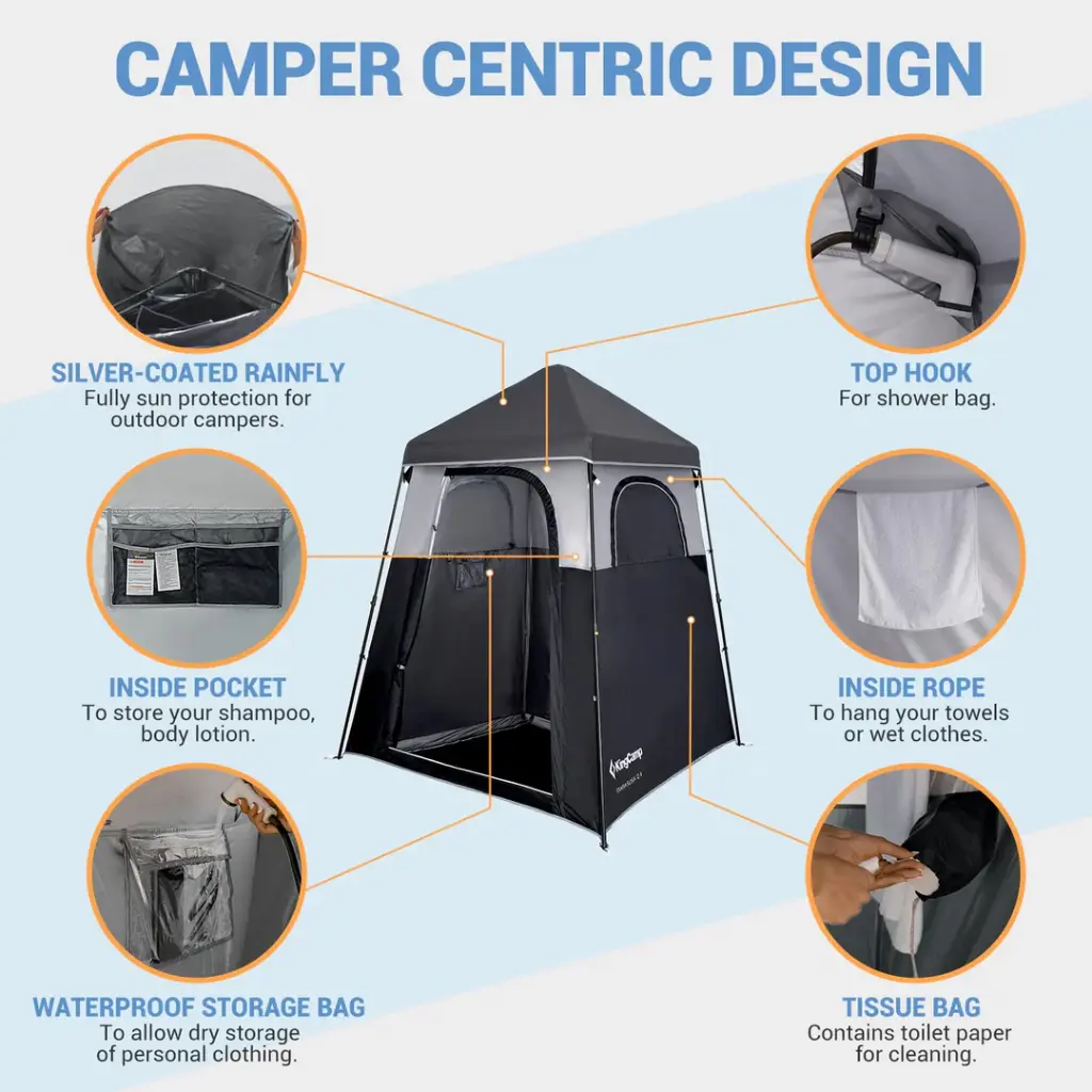 KingCamp Outdoor Privacy Shower Tent MARASUSA Q KT2416 3